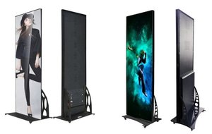 Высококачественный светодиодный плакат легко перемещается в реальном времени, торговый центр, водонепроницаемый дисплей, закрытый фиксированный рекламный экран - Product Image 4