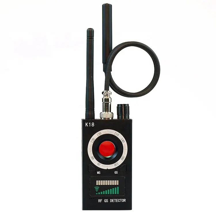 Venta superior portátil Multi-función Anti-cámara espía Hunter teléfono celular de señal de RF GSM GPS de Audio K18 Bug Detector