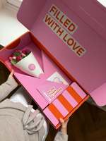 Boîte cadeau florale surprise personnalisée pour les fêtes, impression couleur, design pliable pour la Saint-Valentin, boîte d'expédition en carton ondulé
