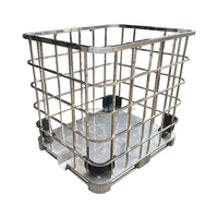 Réservoir IBC de 275 gallons en acier inoxydable 304, 1000 l, pour produits chimiques, couleur blanche, réservoir de stockage d'eau en plastique HDPE, baril noir ou bleu