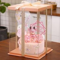 Caja de Embalaje Transparente para Pasteles, Hecha con Materiales Reciclados, con Ventana, Laminación Brillante, Grabado en Relieve, Estilo Moderno, Tamaños Personalizables, Venta al Por Mayor