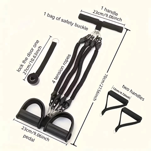 Juego <span class=keywords><strong>de</strong></span> Bandas <span class=keywords><strong>de</strong></span> Resistencia para Pedales, Bandas <span class=keywords><strong>de</strong></span> Ejercicio para Yoga, Pilates, Rehabilitación, Entrenamiento <span class=keywords><strong>de</strong></span> Fuerza, Asistencia para Abdominales, Equipo <span class=keywords><strong>de</strong></span> Fitness - Product Image 5