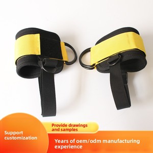 Sangle de cheville réglable à double anneau <span class=keywords><strong>en</strong></span> D et à quatre points d'attache pour machine à câble, pour exercices de fessiers, de hanche et d'extension des jambes, accessoire d'équipement de fitness et de gym - Product Image 2