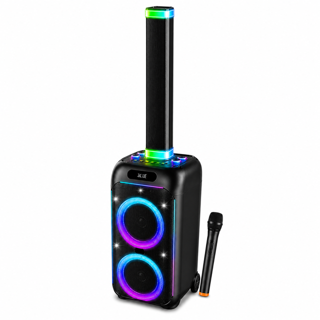 Eco Friendly HY55 Wireless Portable LED Light Strong Bass Loud Stereo BT Speaker for Camping