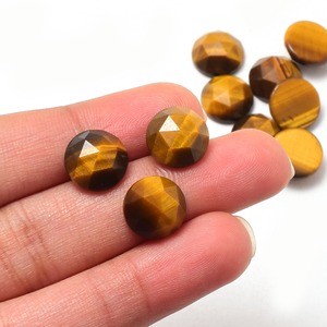 พลอยตาเสือธรรมชาติแบบตัดด้วยดอกกุหลาบอัญมณีหลวม3-30มม. หลังแบนราคาขายส่งสำหรับการทำเครื่องประดับ - Product Image 4