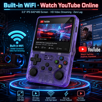 Konsol Game Genggam Android R36S Media Layar IPS 3.5 Inci WiFi 20000 Game 64GB dengan YouTube Pemutar Game Retro 3500mAh