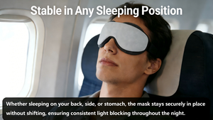 Antifaz 3D con <span class=keywords><strong>Contorno</strong></span> Profundo para Dormir, Sin Presión en los <span class=keywords><strong>Ojos</strong></span>, con Correa Ajustable para Hombres y Mujeres - Product Image 6