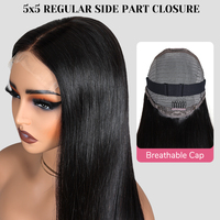Perruques brésiliennes pré-plumées Lace Front 5*5 perruque frontale en dentelle avec Jerry Curl & Afro Style cheveux humains bruts femmes noires