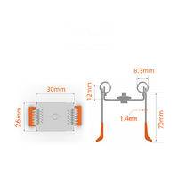 Fabricant de lampe de plafond personnalisée en acier galvanisé nickelé support de clip à ressort de torsion pour l'éclairage