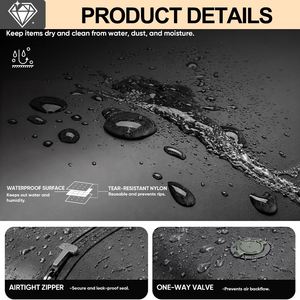 Sacs sous vide portables sans fil, pliables et étanches, pour valises de cabine et voyages – Rangement robuste pour gagner de la place - Product Image 4