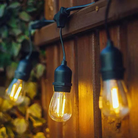 Luces Solares Premium para Patio con Batería 18650, Alimentación de Emergencia USB, 8-12 Horas, Modo Nocturno con Atenuación Inteligente para Iluminación de Jardín