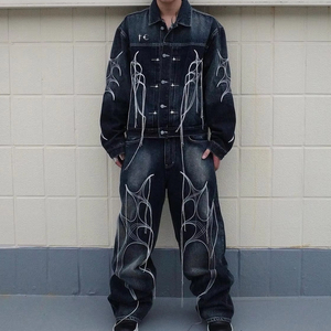 Veste de haute qualité, marque de luxe, jeans en denim Thug Club, vestes pour hommes, vêtements à motifs brodés, pantalon de créateur, veste TC pour hommes - Product Image 6