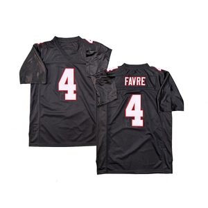 Maillot de rugby vintage pour homme, style cousu, 4 <span class=keywords><strong>Brett</strong></span> Favre, 7 <span class=keywords><strong>Michael</strong></span> Vick, 10 Steve Bartkowski, 21 Deion Sanders, tailles S à 3XL - Product Image 2