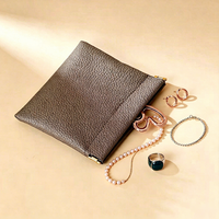 Petites boîtes rectangulaires de luxe en cuir avec fermeture magnétique, porte-monnaie compressible, pochette à monnaie, emballage portable pour bijoux, avec logo