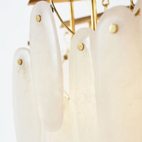 Lampe de restaurant de luxe Lampe suspendue moderne de luxe Lampes décoratives en albâtre Luminaire commercial Lampes suspendues