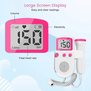 Monitor <span class=keywords><strong>Fetal</strong></span> de Bolsillo con Doppler de Ultrasonido, Detector de Latidos del Corazón del Bebé, Dispositivo Médico Extraíble - Product Image 3