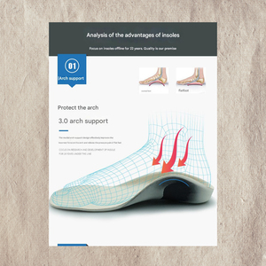 Plantillas EVA cómodas para niños Soporte de arco ortopédico de PU deportivo transpirable para Plantilla de pie extendido para niños - Product Image 5