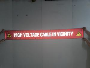 Baskı özel çift taraflı yansıtıcı afiş tehlike uyarı işaretleri yüksek gerilim fişleri yakınında elektrikli çit uyarı işareti - Product Image 5