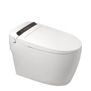 Inodoro Inteligente Europeo de Cerámica Blanca con Montaje en Suelo, Boquilla Alargada, Autolimpieza y Presión de Agua para Oficina - Product Image 6