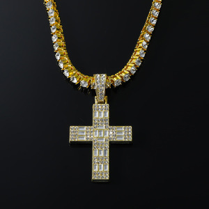 2026 Hot Selling Hiphop Style Alloy <b>Cross</b> Pendant Necklace Cool Personalized Men's Charm Necklaces Wholesale Jewelry Trendy - Product Image 1