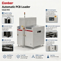 Machine de placement de composants SMT Conber avec moteur PLC pour ligne d'assemblage de cartes PCB SMT, chargeur à navette à trois magazines