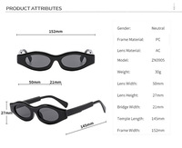 Lunettes de soleil ovales Y2K Punk à petite monture, monture rose vintage, protection UV400, lunettes de soleil tendance pour femmes, pour la conduite