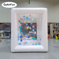 Ballon publicitaire gonflable attrape-argent pour stand de kermesse ATM, impression numérique, pompe à air électrique, ventilateur intégré, personnalisable
