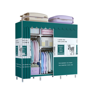 热卖便宜3门组装衣柜儿童便携式布艺衣柜防尘套 - Product Image 6