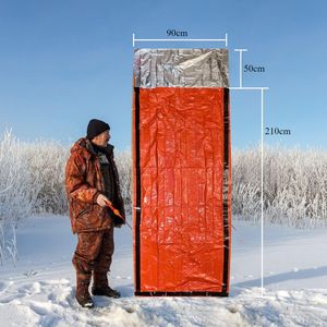 Saco <span class=keywords><strong>de</strong></span> Dormir <span class=keywords><strong>de</strong></span> Emergencia para Acampar al Aire Libre para una Sola Persona con Aislamiento Térmico Extendido <span class=keywords><strong>de</strong></span> Película <span class=keywords><strong>de</strong></span> Aluminio PE - Product Image 5