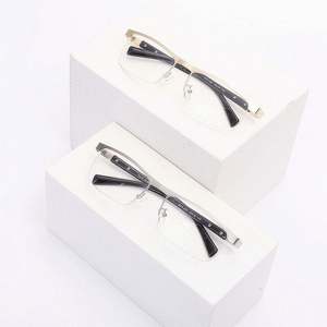 Nouvelle monture demi-carrée en métal UV400 tendance 2020 pour hommes - Product Image 2