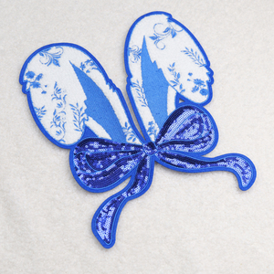 Innovative Design Bunny Embroidery Patches Sequins Easter Iron On Happy Easter Day Patches - Product Image 3