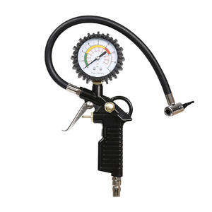 Max 220 Psi Mechanische Bandenspanningsmeter Auto Bandenspanningsmeter Met Inflator Metalen Constructie Rubberen Buis Inbegrepen - Product Image 1
