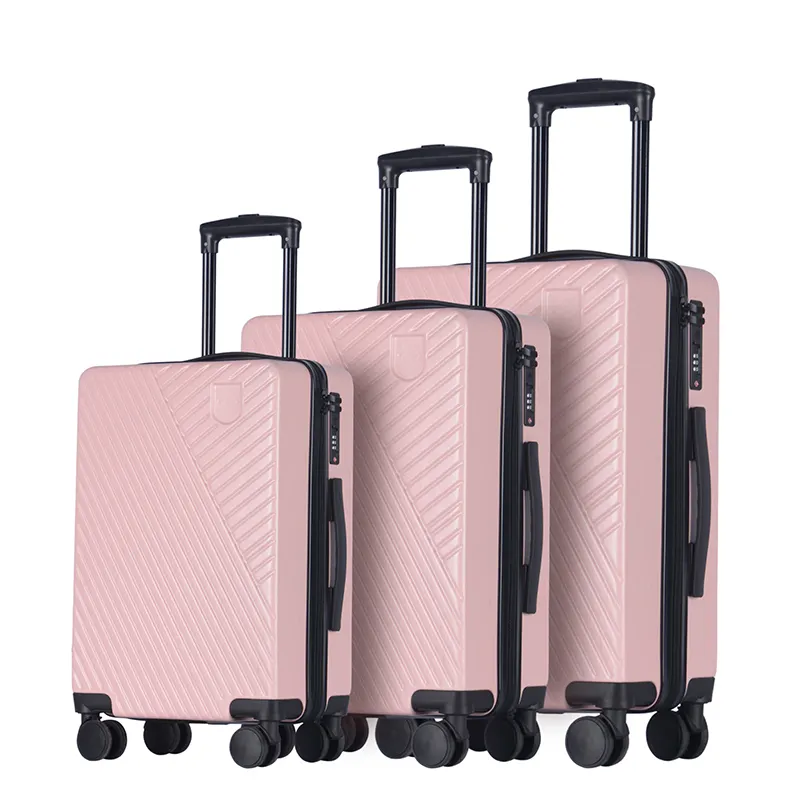 計量ハンドル付きABSラゲッジトラベルバッグセット、旅行学校用スーツケース手荷物20インチトロリーバッグを運ぶ