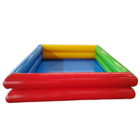 Aufblasbarer Kindergarten-Schwimmbecken-Sandwasser-Spieltisch aus 0,6 mm PVC, rechteckiges Design, langlebig, UV-beständig, für Outdoor-Aktivitäten