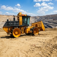 Compacteur de déchets pour déchets industriels et ménagers, déchets volumineux ou débris de construction, distribués, grossièrement mélangés et compactés