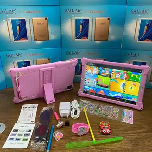 Tablet android gps anak-anak, 10.1 inci 800*1280 rasio resolusi IPS display tablet kasar untuk anak-anak