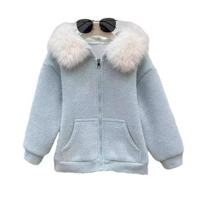 Setelan Pakaian Musim Dingin Anak Perempuan Ukuran Sesuai Pesanan Warna OEM Celana Kaki Lebar Bahan Beludru untuk Usia 2-14 Tahun - Product Image 4