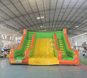 Thương mại màu xanh lá cây đầy màu sắc nhiệt đới hai làn bơm hơi ướt/khô trượt - Product Image 1