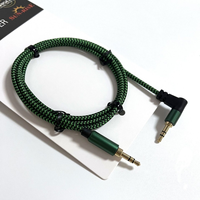 Cable de Audio AUX de 3.5mm Recto a en Ángulo Recto, Alta Fidelidad sin Pérdidas para Auriculares, Cobre Libre de Oxígeno, Transmisión Estable