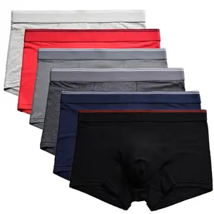 Wholesale Men's Underwear Underpants Briefs Soft Knickers Comfort U Convex Design Smooth Long Bulge Pouch Shorts Interior Pantie