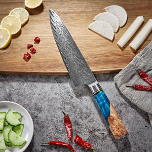 Cuchillo de Chef de Acero Inoxidable Damasco de 8 Pulgadas con Mango de Madera Sólida Personalizable OEM, Apto <span class=keywords><strong>para</strong></span> <span class=keywords><strong>Cortar</strong></span> <span class=keywords><strong>Carne</strong></span> en la Cocina - Product Image 3