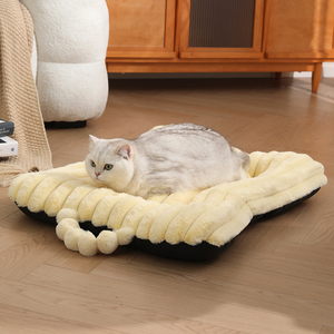 आधुनिक आरामदायक सर्दियों पालतू बिस्तर मछली पैमाने पैटर्न कुत्ते चटाई और बिल्ली बिस्तर रचनात्मक हड्डी आकार नरम और स्वस्थ कार्टन पैक - Product Image 5