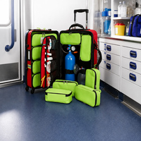 Sac de traumatologie EMS, sac de sauvetage pour premiers intervenants, sac à roulettes modulaire, sac à dos médical, réponse aux urgences, ambulance réfléchissante