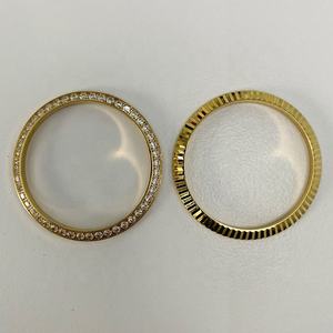 Lunetta personalizzata in oro argento con diamanti adatta solo per orologi da <span class=keywords><strong>40</strong></span> <span class=keywords><strong>mm</strong></span> con taglio rotondo in oro giallo massiccio con diamanti per <span class=keywords><strong>orologio</strong></span> RLX President - Product Image 4