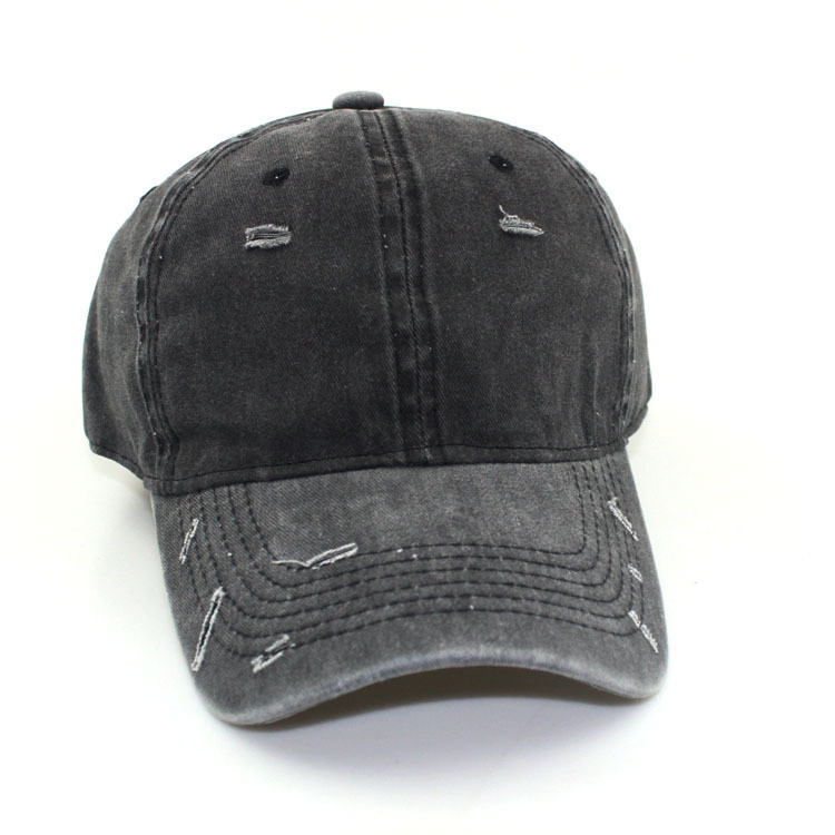 Custom embroidery logo denim dad hat distressed wholesale plain mens dad caps