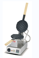 Machine à gaufres et cornets de crème glacée professionnelle en acier inoxydable, double tête, électrique, prix abordable