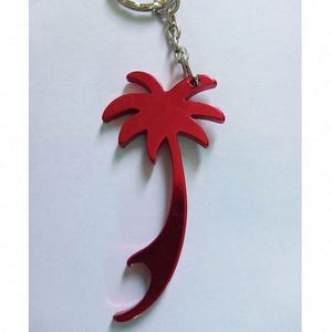 Porte-clés en alliage d'aluminium en forme de palmier, ouvre-bouteille personnalisé avec logo pour souvenirs de bar de plage et cadeaux promotionnels - Product Image 4