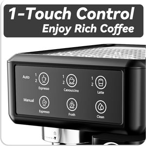 Household LCD Panel Semi-<b>Automatic</b> Espresso <b>Machine</b> 20 Bar Multifunctional Small Milk Foam Steam EU UK US Standard - Product Image 2