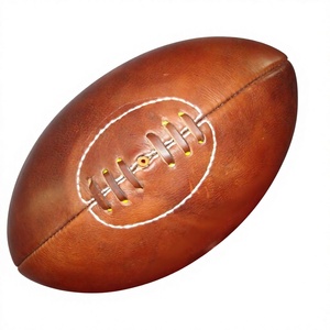 Ballon de rugby Vintage à prix raisonnable, ballons en cuir naturel durable, règle Aussie, ballons d'usine - Product Image 1