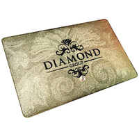Tarjetas de visita metálicas de acero inoxidable con grabado láser, llamadas de contacto, sublimación, código QR